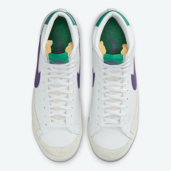 Nike Blazer Mid '77 VNTG Joker DO1157 100 White Court Purple Green Size 15 Mens - Picture 2 of 6